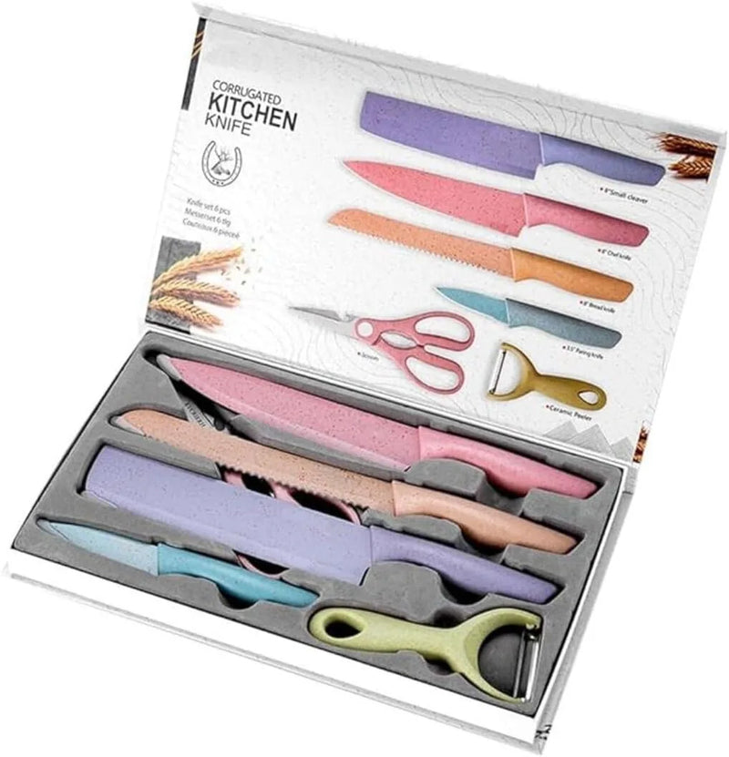 Kit Profissional de Utensílios Coloridos - Conjunto 6 Peças para Cozinha