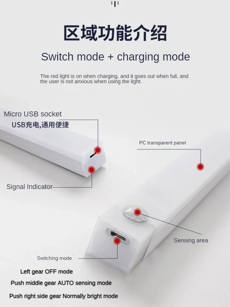 PIR Motion Sensor Led Lights Battery Light For Home Portable Indoor Lighting Bulbs Tubes