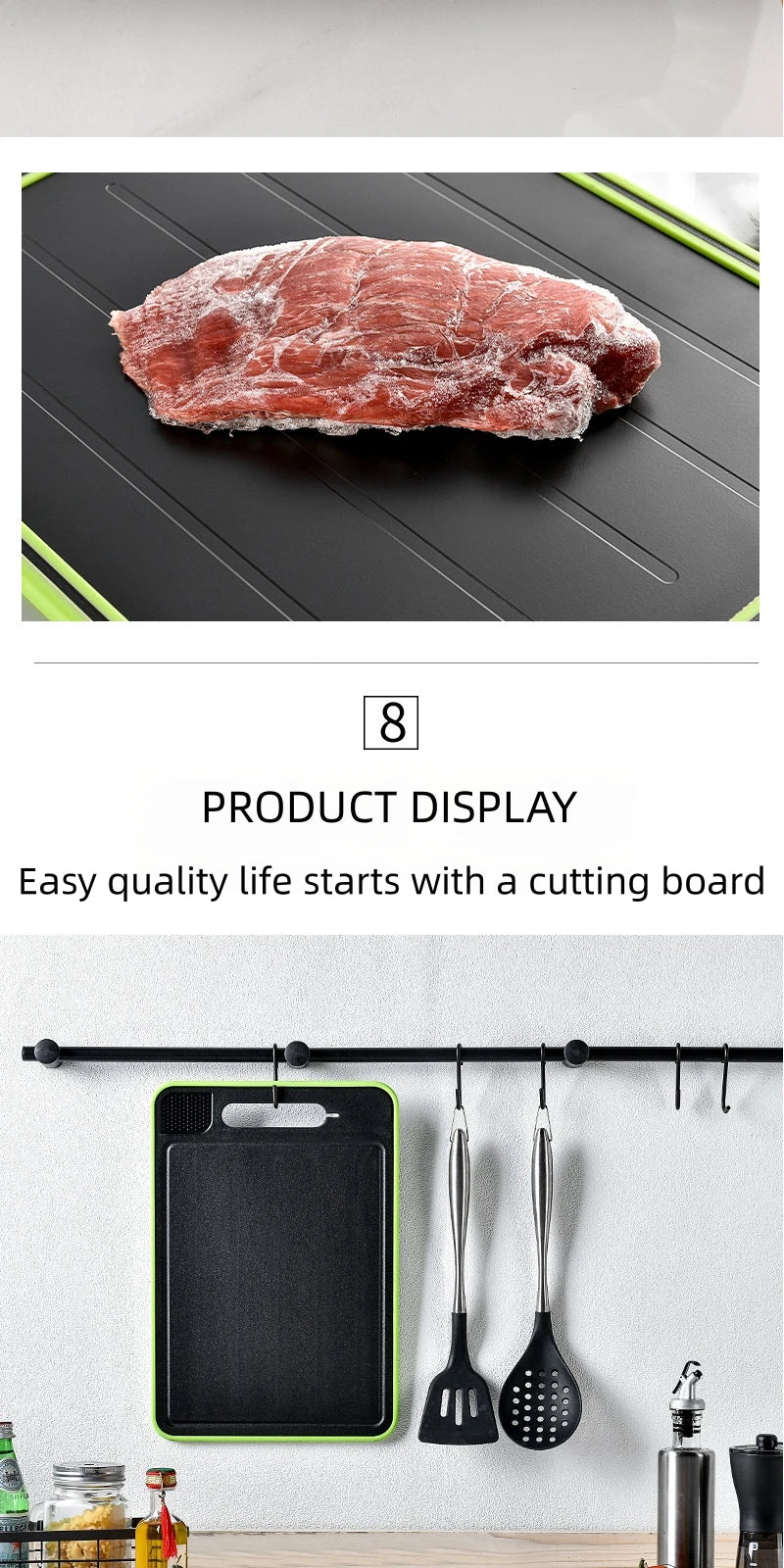 Kitchen Thawing Cutting Board Defrosting Function Physical Thawing Chopping Board Kitchen Garlic Grinding Tools Knife Sharpener