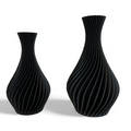 Kit com 2 Vasos Decorativos em Espiral – Sofisticação e Estilo para Seu Ambiente!