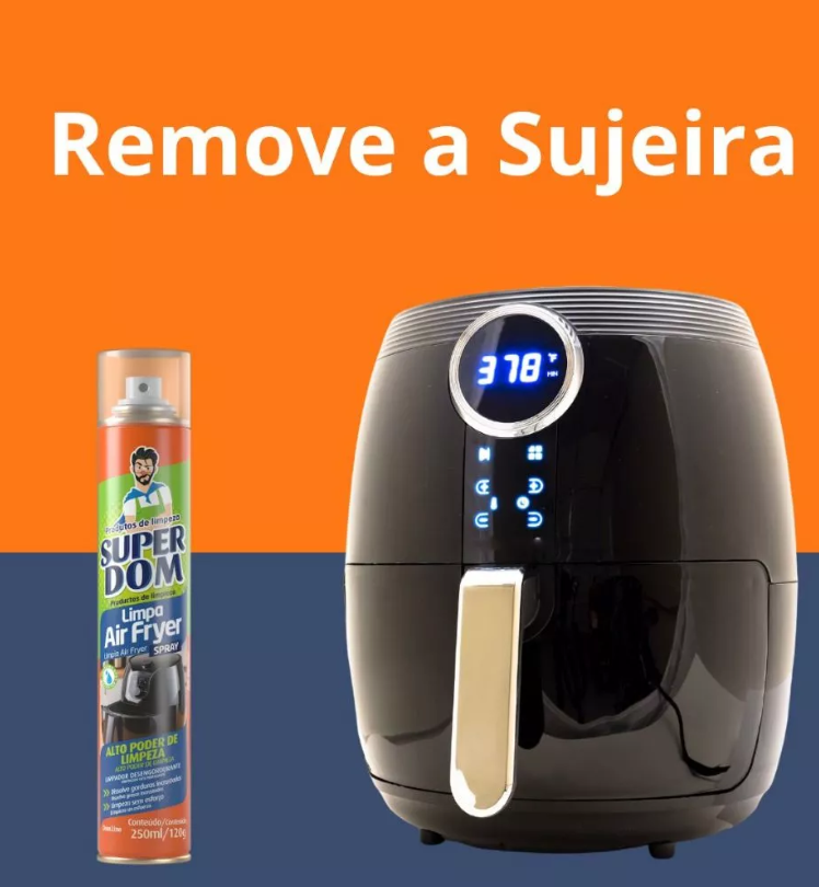 Kit 2 Limpa Air Fryer Super Dom Spray - 250ml (Alto Poder de Limpeza)