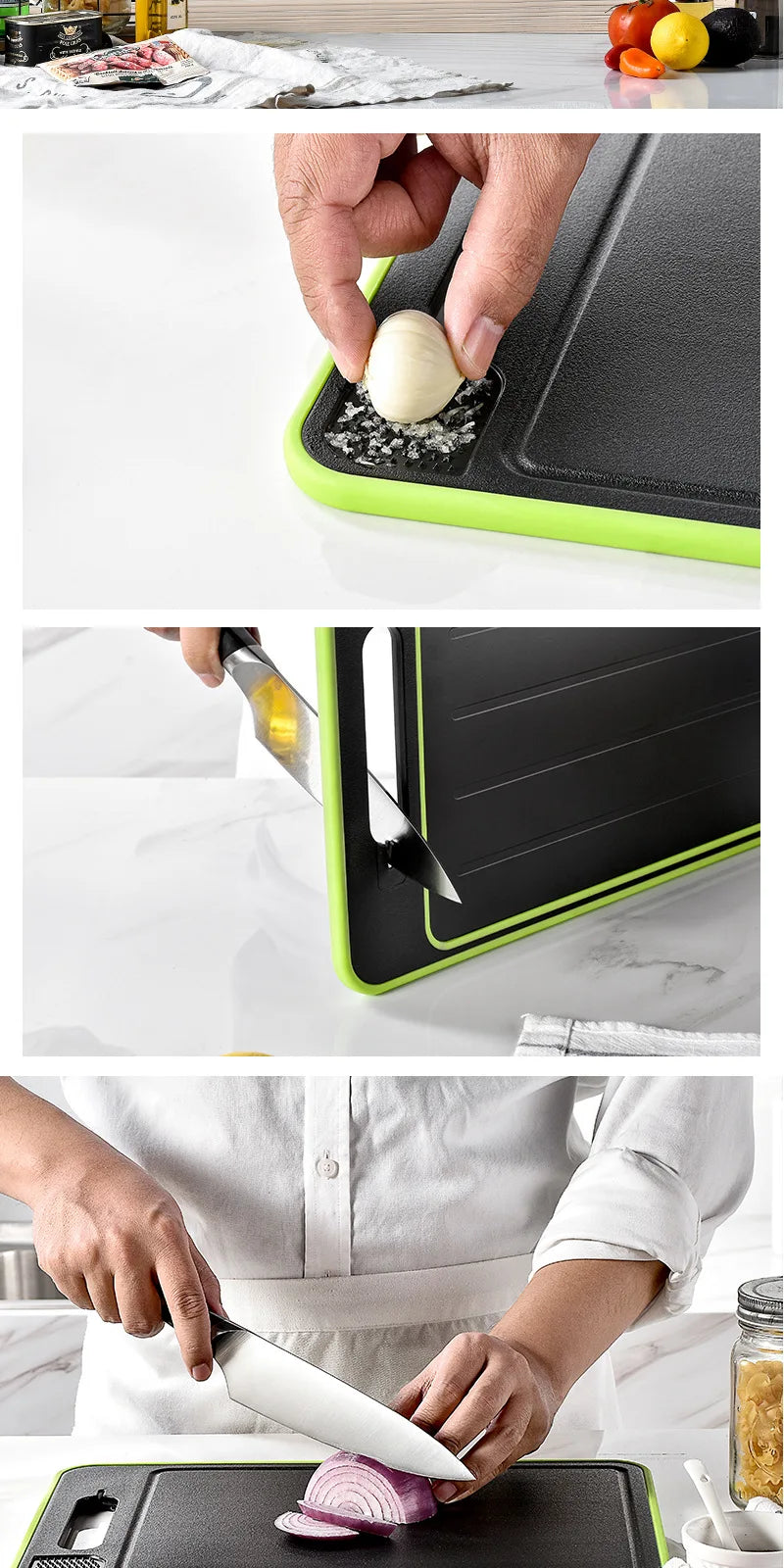 Kitchen Thawing Cutting Board Defrosting Function Physical Thawing Chopping Board Kitchen Garlic Grinding Tools Knife Sharpener